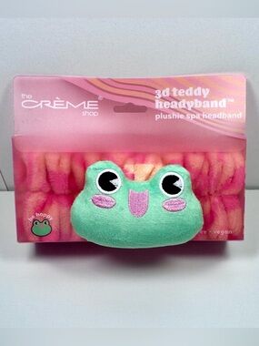 The Crème Shop Mint Frog Plushie Spa Headband